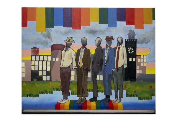 Alex Chaves Robertson Blvd (The Digital Bespoke), 2023 Oil on linen 30 x 24 in 76.2 x 61 cm