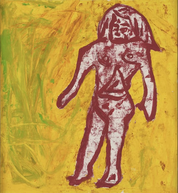 Donald Baechler Bather, 1982 Mixed media on paper 37 3/4 x 35 3/8 in 96 x 90 cm (BD_25_001)
