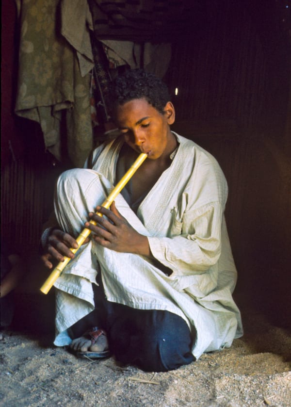 Steve Ewert, Man Playing Flute, 1971