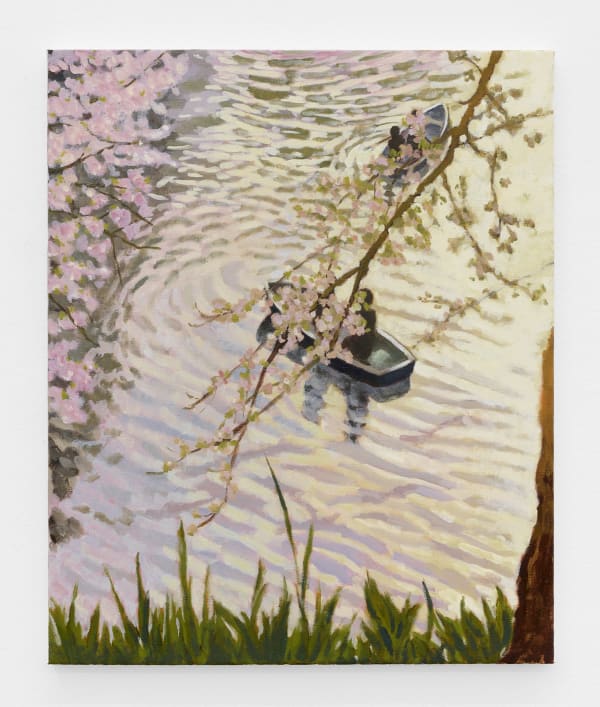 Miho Ichise Boat On The Moat, 2023 oil on linen 23 3/4 x 19 3/4 in. (60.5 x 50 cm.)
