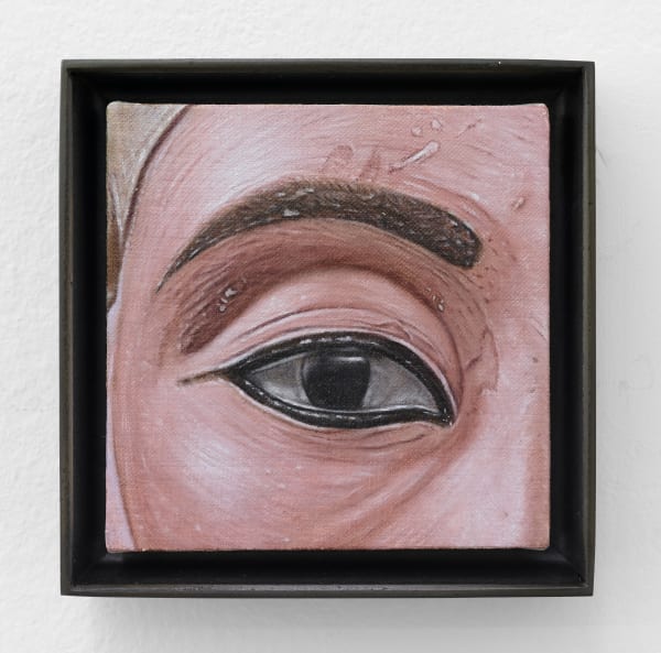 Emily Davis Adams Untitled (Nefertiti 01), 2024 oil on linen over panel 4 x 4 in. (10.2 x 10.2 cm.) framed: 4 3/4 x 4 3/4 in. (12.1 x 12.1 cm.)