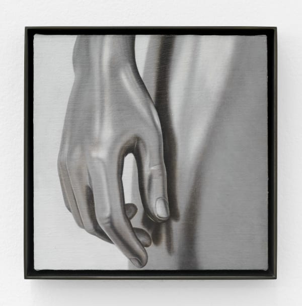 Emily Davis Adams Untitled (Ray 02), 2024 oil on linen over panel 8 x 8 in. (20.3 x 20.3 cm.) framed: 8 1/2 x 8 3/4 in. (21.6 x 22.2 cm.)