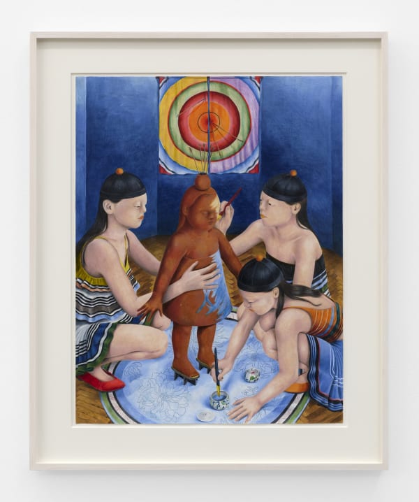 Adèle Aproh The Archer, 2024 colored pencil on paper sheet: 25 1/2 x 19 3/4 in. (65 x 50 cm.) framed: 31 1/2 x 25 3/4 in. (80 x 65.5 cm.)