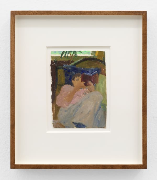 Jackson Joyce Daybed, 2024 oil on paper sheet: 4 1/2 x 6 1/2 in. (11.4 x 16.5 cm.) framed: 12 5/8 x 10 7/8 x 1 1/2 in. (32.1 x 27.6 x 3.8 cm.)