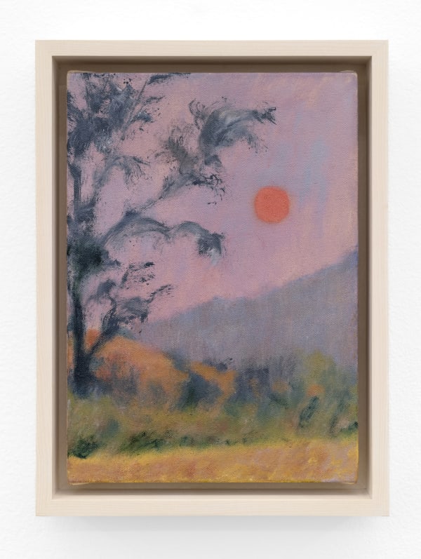 Sammi Lynch Dusk Dawning, 2025 oil on canvas, mounted on wooden panel canvas: 8 1/2 x 6 x 1/2 in. (21.5 x 15 x 1 cm.) framed: 9 3/4 x 7 1/4 x 1 1/2 in. (24.8 x 18.4 x 3.8 cm.)