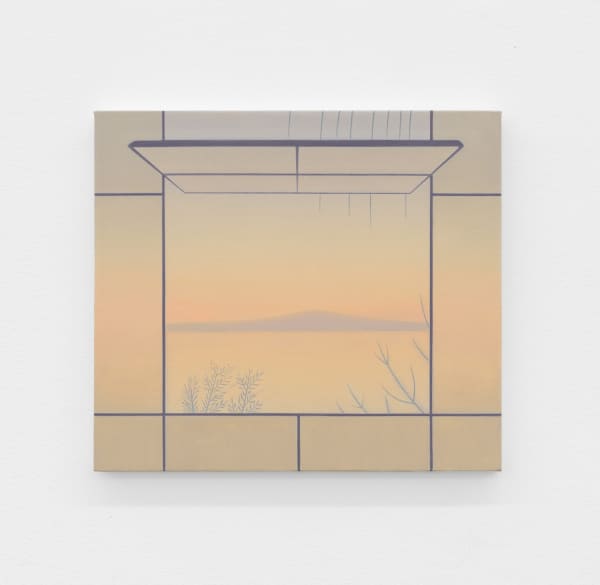 Andrew Gordon Window X, 2024 oil on canvas over panel 16 x 18 in. 40.6 x 45.7 cm.