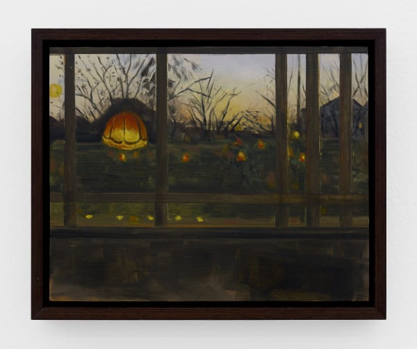 Elena Rivera-Montanes The Trees Wave Back, 2025 oil on panel panel: 8 x 10 in. (20.3 x 25.4 cm.) framed: 9 1/4 x 11 in. (23.2 x 28.2 cm.)