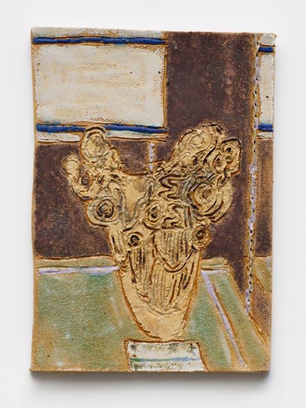 Raina Lee Ceremonial Pot at Jomon Museum, 2025 stoneware and glazes 6 1/2 x 4 1/2 in. 16.5 x 11.4 cm.