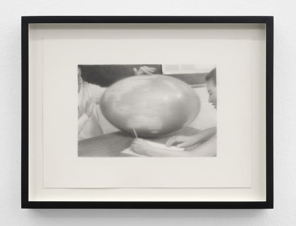 Nick Hobbs Globe, 2025 graphite on paper sheet: 10 x 14 in. (25.4 x 35.6 cm.) frame: 12 7/8 x 16 7/8 x 1 1/2 in. (32.7 x 15.2 x 3.8 cm.)
