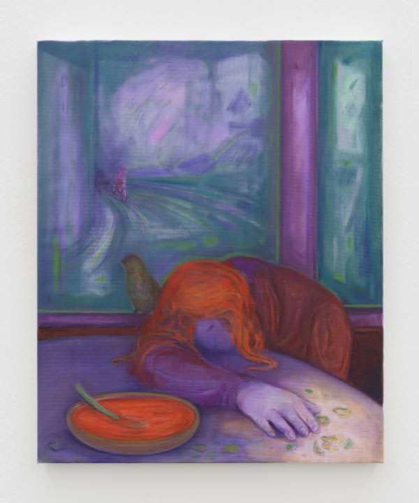 Nastaran Shahbazi Cold Tomato Soup, 2023 oil on canvas 24 x 20 in. (61 x 50 cm.)