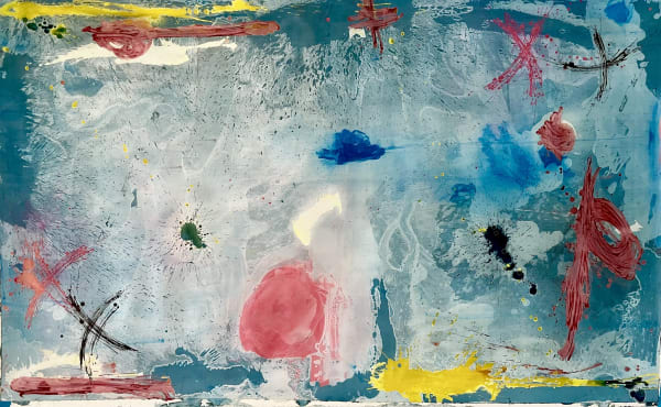 Atlas Total, 2023 Oil, ink and acrylic on paper 148 x 240 cm