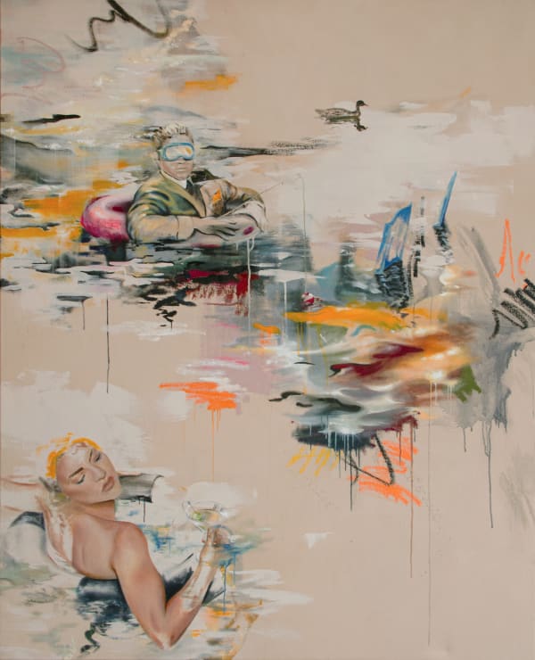 Raine Storey The Catch, 2022 Oil on canvas 130 x 160 cm