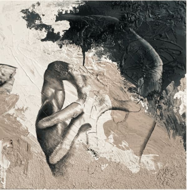 Raine Storey Haptics, 2023 Plaster and charcoal on board 130 x 220 cm , Diptych