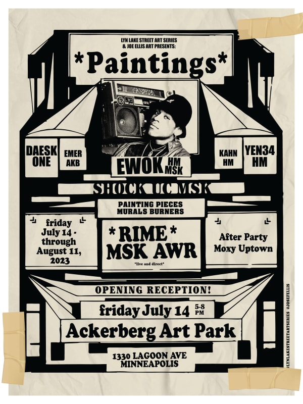 "PAINTINGS" Paintings by six artists who have developed the vocabulary of Twin Cities painting through the practice of graffiti.