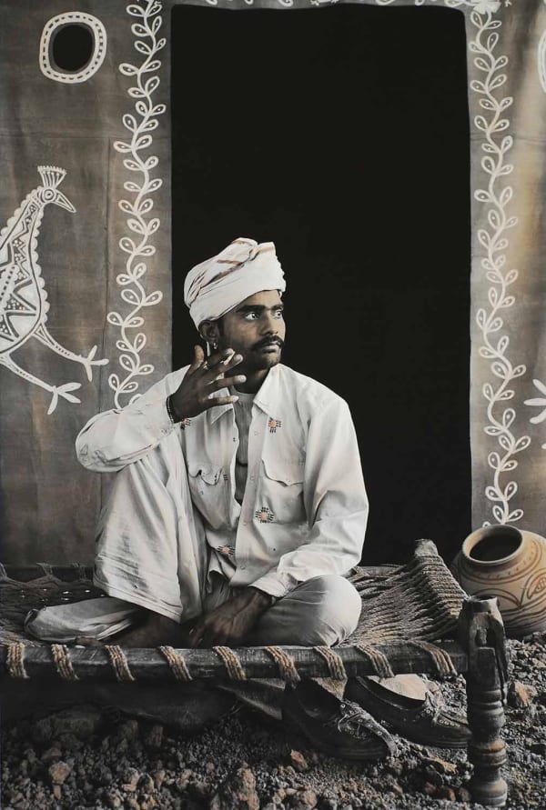 Villager on a Charpoy - 2008