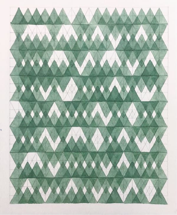 Reflexiones absolutas 05. (2019) Acurela y grafito sobre papel Arches grano grueso 300 g/m2, 25.4 x 20,3 cm