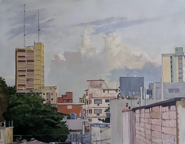 Pedro Medina Desde Clemy (Maracaibo) 2020 Pintura acrílica sobre tela 40,6 x 50 cm