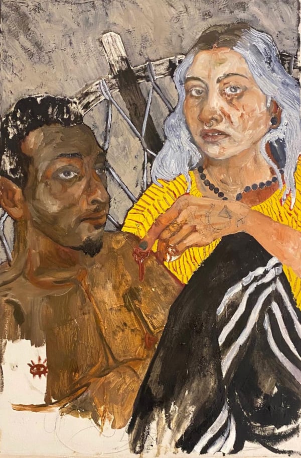 Bernadette Despujols Chelle y Ronald 2020 Oil on canvas 76 x 50 cm 29.9 x 19.7 inch