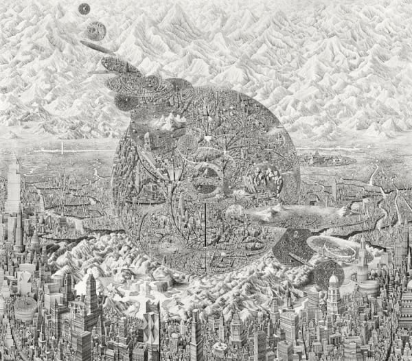 New Infinitely Detailed Pen & Ink Cityscapes by Ben Sack