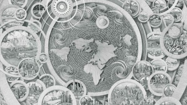 VCU alumnus creates new worlds in intricate, map-inspired art