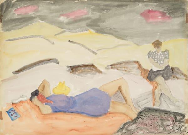 Milton Avery - Sketcher on the Rocks, 1945