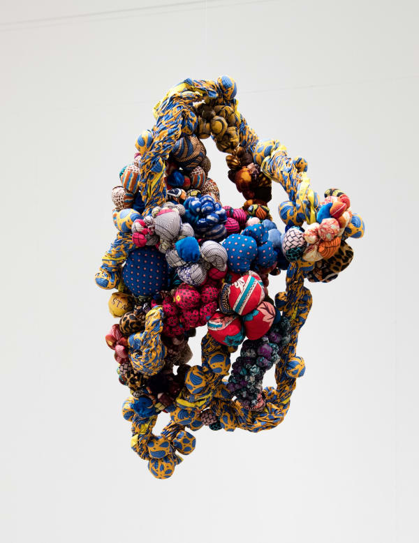 Samuel Nnorom Bloom 2022 African wax print fabric 79 × 56 × 66 cm