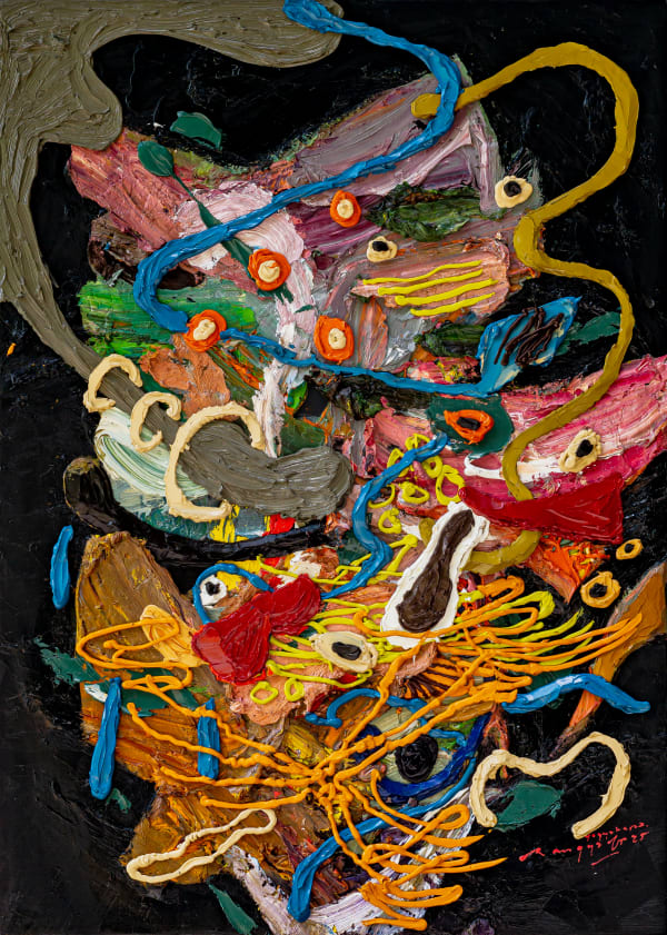 Rangga Aputra, Growing nature, 2025, Oil on linen, 70 × 50 cm