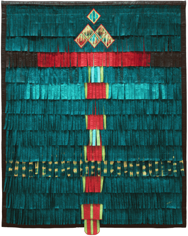 Abdoulaye Konaté Vert Touareg-1 A 2017 Textile 226 × 181,5