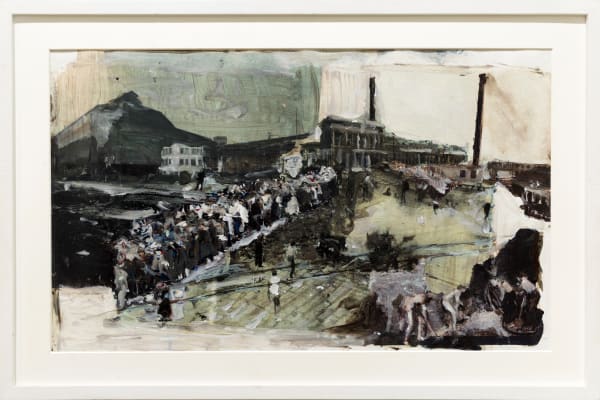Arvin Golrokh Metamorfosi antropologica 2 2017 Mixed media on paper 42 x 64,5 cm