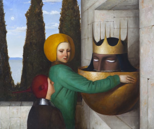 Alessandro Sicioldr L'oggetto nascosto 2021 (Sold) Oil on linen 50 x 60 cm