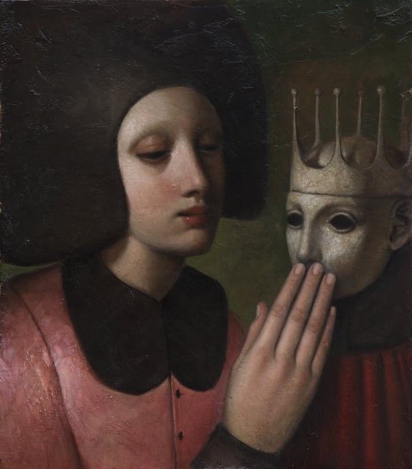 Alessandro Sicioldr Silenzio piccolo re 2022 (Sold) Oil on linen 45 x 50 cm