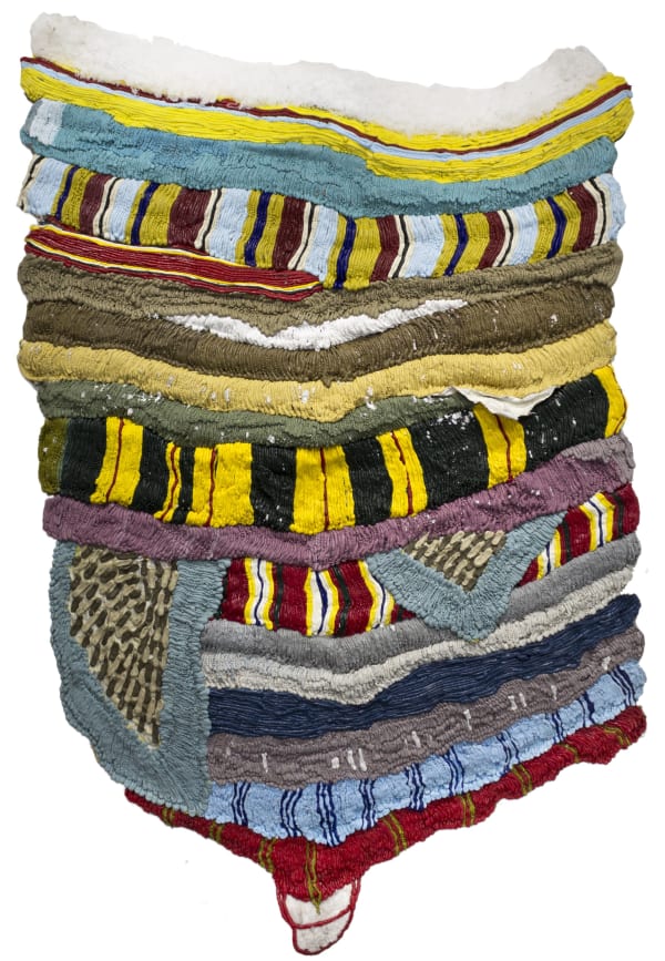 Troy Makaza Dreams of a soft landing part 1 2022 Silicone infused with paint 225 × 169 cm