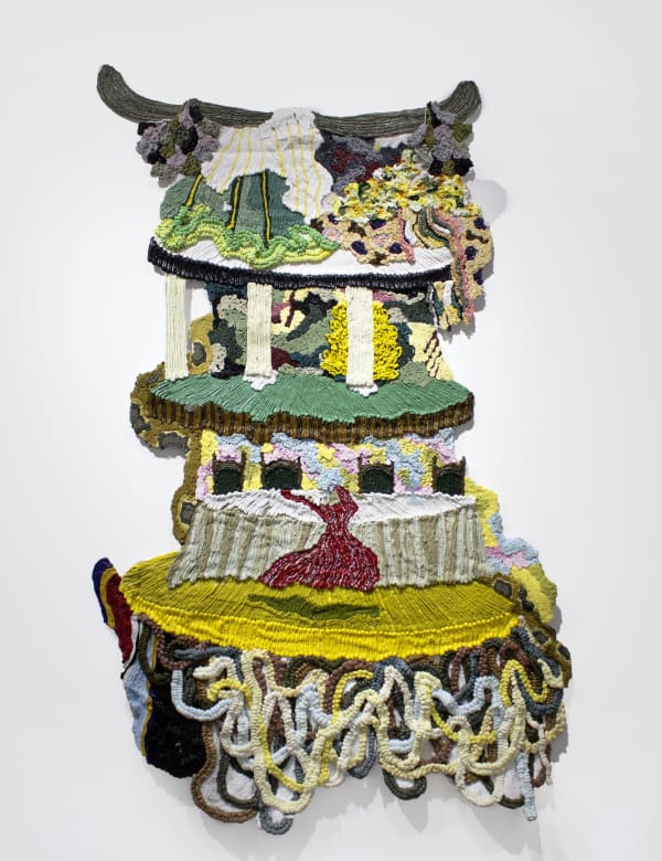 Troy Makaza Meaning, responsibility and contentment 2022 Silicone infused with paint 237 × 157 cm