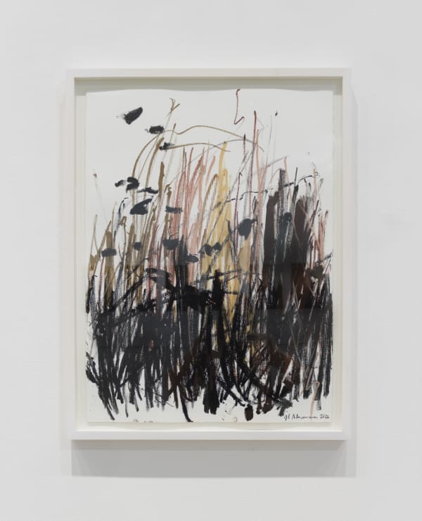 Joël Andrianomearisoa LES HERBES FOLLES DU VIEUX LOGIS 2021 Pastel on paper 76 x 56 cm