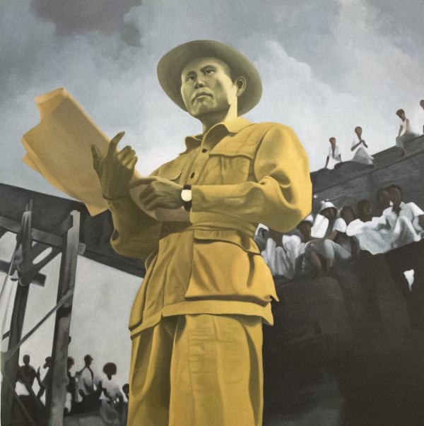 Aung Ko General Aung San 2015 - 2016 Acrylic on canvas 182 x 182 cm