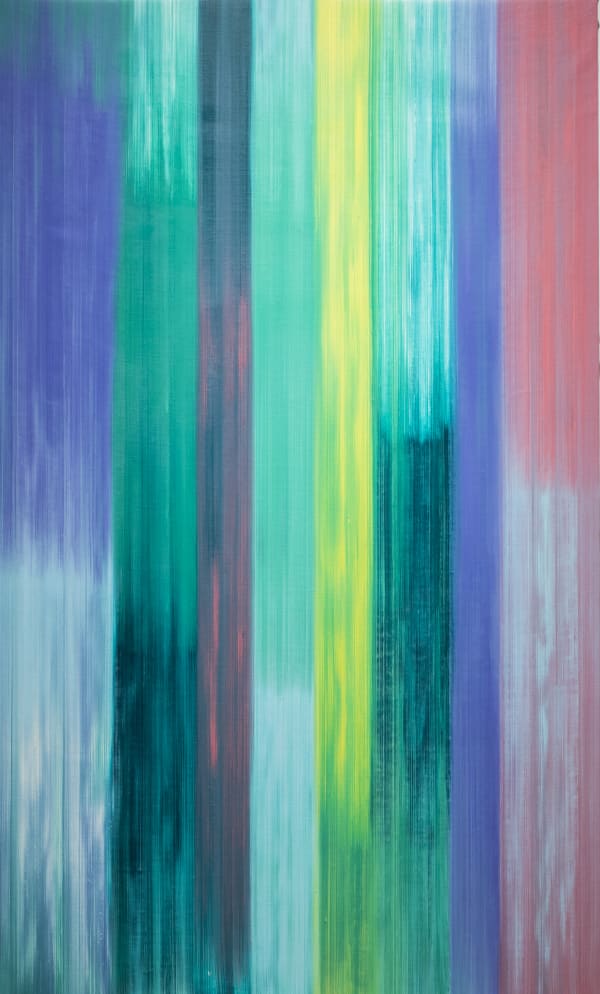 Marco Mazzucconi Essere non qui 2020 Oil on canvas 212 × 126,5 cm