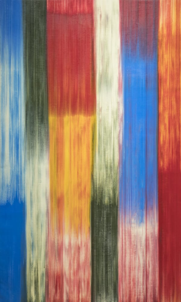 Marco Mazzucconi Essere non qui 2020 Oil on canvas 212 × 126,5 × 4 cm