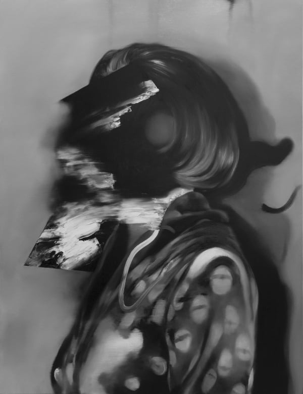 He Wei Kiss me like I'm oxygen 2019 Oil on canvas 110 × 84 cm