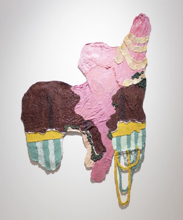 Troy Makaza Untitled 2019 Silicone infused with paint 230 x 150 cm