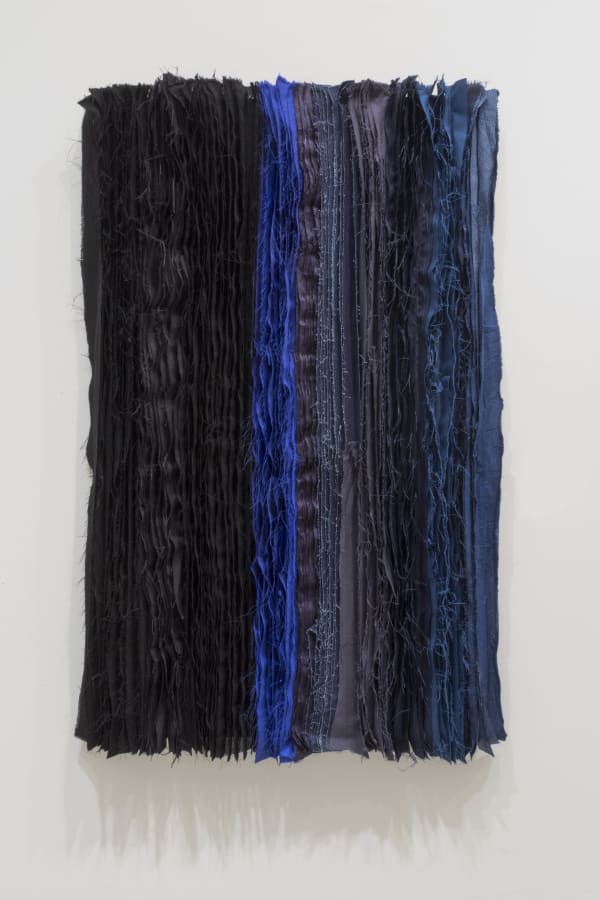 Joël Andrianomearisoa Blue take me to the end of all loves 6 2019 Textiles 100 x 60,5 cm
