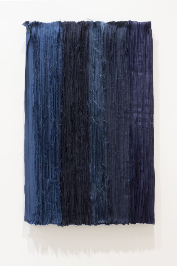 Joël Andrianomearisoa Blue take me to the end of all loves 8 2019 Textiles 100 x 61 cm
