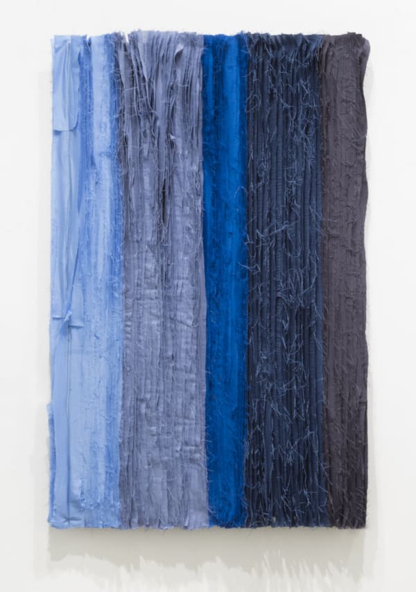 Joël Andrianomearisoa Blue take me to the end of all loves 10 2019 Textiles 100 x 61 cm