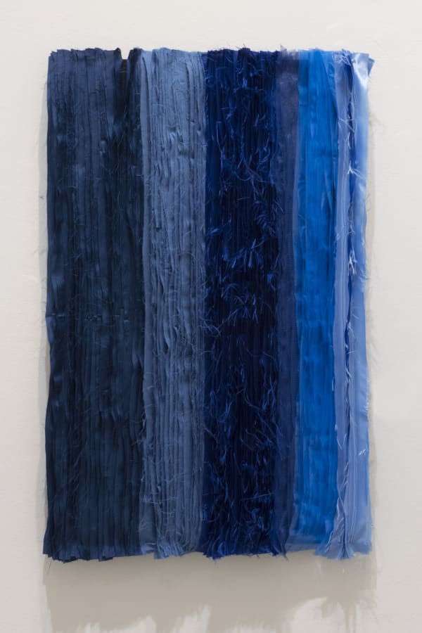 Joël Andrianomearisoa Blue take me to the end of all loves 11 2019 Textiles 100 x 61 cm