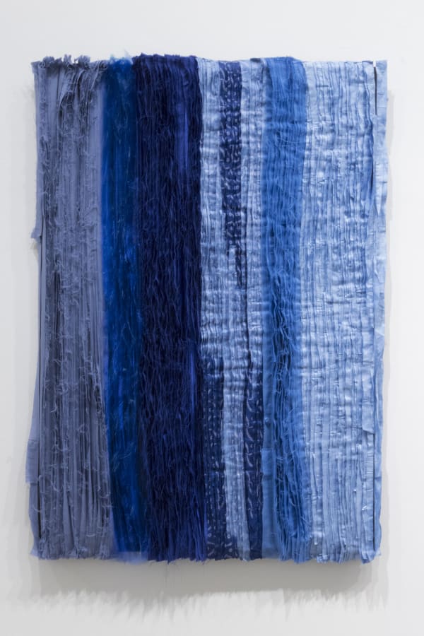 Joël AndrianomearisoaBlue take me to the end of all loves 10 2019 Textiles 127 x 90 cm