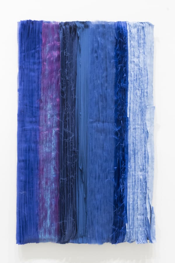 Joël AndrianomearisoaBlue take me to the end of all loves 10 2019 Textiles 120 x 72 cm