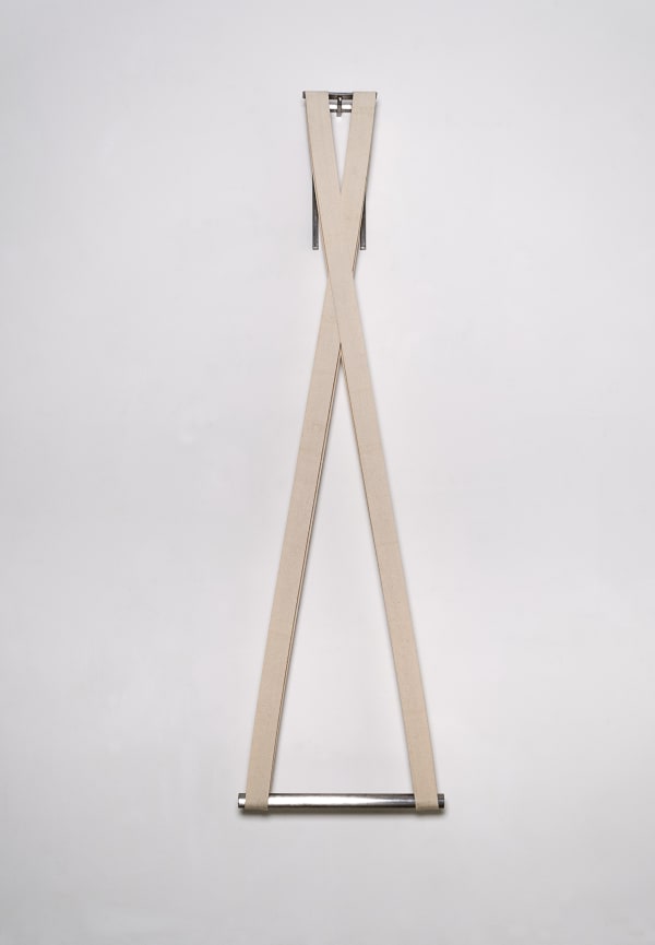 Paolo Cotani Bilanciere 2006 Straps and steel 195 × 55 × 12 cm