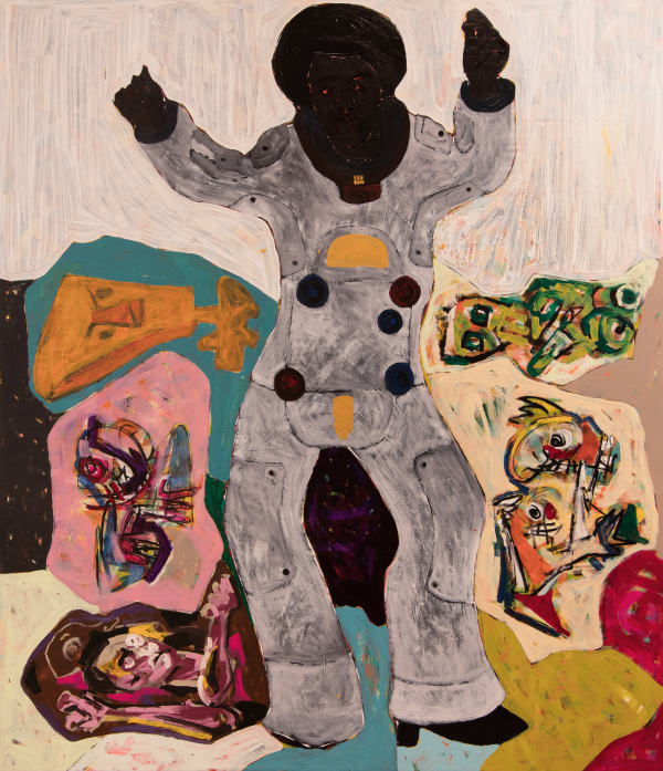 Godwin Champs Namuyimba Groove to the rhythm 2023 Acrylic on canvas 230 × 200 cm