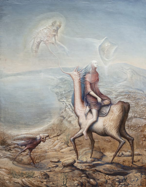 Agostino Arrivabene Sogno 2022 Tempera grassa on board 55 × 43 cm