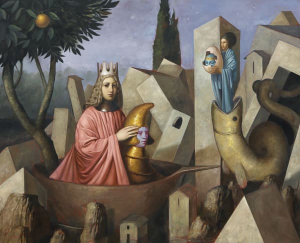 Alessandro Sicioldr Il nuovo re, 2025 Oil on linen 130 × 160 cm