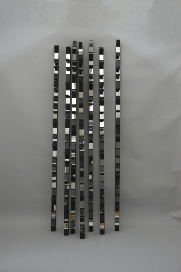 Joël Andrianomearisoa Sentimental Negotiations Act VII 2013 Wood, paint, pocket mirrors 250 × 5,5 × 5,5 cm